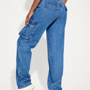 SXY Jeans cargo con bolsillo lateral con solapa