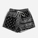 WYWH Shorts con estampado de paisley de cintura con cordon
