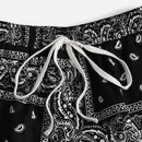 WYWH Shorts con estampado de paisley de cintura con cordon