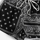 WYWH Shorts con estampado de paisley de cintura con cordon