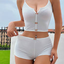 Set de lenceria aplique de cuello notch