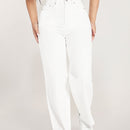 Jeans unicolor bajo crudo