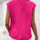 LUNE Blusa de hombro de cuello fruncido
