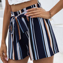 VCAY Shorts de rayas con cordon delantero
