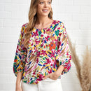 EMERY ROSE Blusa con estampado de manga farol