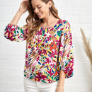 EMERY ROSE Blusa con estampado de manga farol