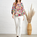 EMERY ROSE Blusa con estampado de manga farol