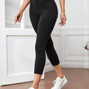 Essnce Pantalones capri de mujer ajustados de color liso con cierre de cremallera, ideales para primavera y verano