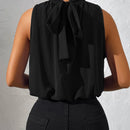 Frenchy Camisa sin manga con cordon trasero unicolor