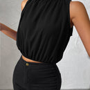 Frenchy Camisa sin manga con cordon trasero unicolor