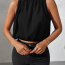 Frenchy Camisa sin manga con cordon trasero unicolor
