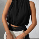 Frenchy Camisa sin manga con cordon trasero unicolor