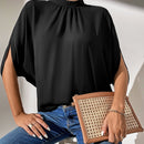 Tall Blusa de espalda con abertura de ojo de manga murcielago