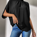 Tall Blusa de espalda con abertura de ojo de manga murcielago