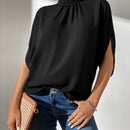 Tall Blusa de espalda con abertura de ojo de manga murcielago