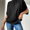 Tall Blusa de espalda con abertura de ojo de manga murcielago