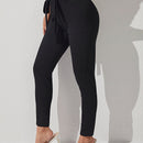 PETITE Pantalones de cintura con volante con cinturon