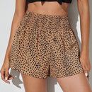 VCAY Shorts con estampado de cintura fruncido