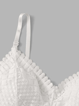 Bralette Triangular De Encaje, Lenceria