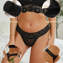 FINETOO Bragas con encaje floral transparente