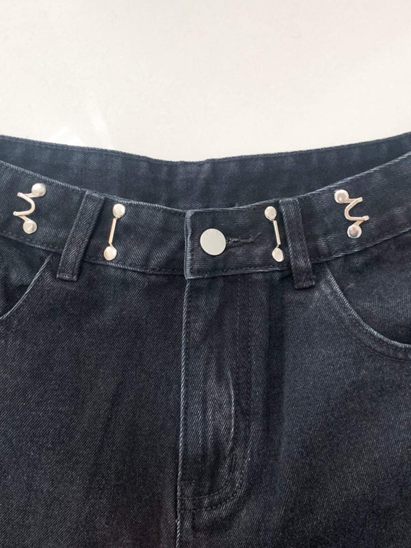 DAZY Jeans Rectos De Cintura Alta