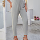 Sollinarry Pantalones de cintura con volante con cinturon