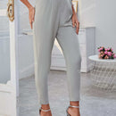Sollinarry pantalones de cintura con volante con cinturon