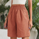EZwear Shorts de pierna ancha de cintura elastica