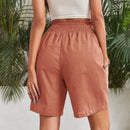 EZwear Shorts de pierna ancha de cintura elastica