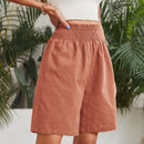 EZwear Shorts de pierna ancha de cintura elastica