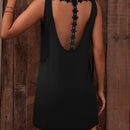 VCAY Vestido aplique de espalda abierta con encaje
