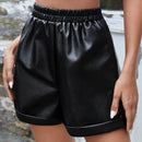 Frenchy Shorts de cintura elastica bajo de doblez PU