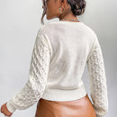 Frenchy cardigan informal de un solo botonadura de manga larga y unicolor para mujer, para otono/invierno
