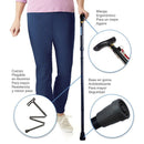 Bastón Plegable Portable Aluminio Antideslizante Graduable Ergonómico
