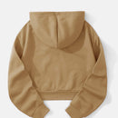 Ezwear capucha unicolor con cordon crop con forro termico