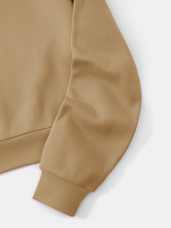 Ezwear capucha unicolor con cordon crop con forro termico