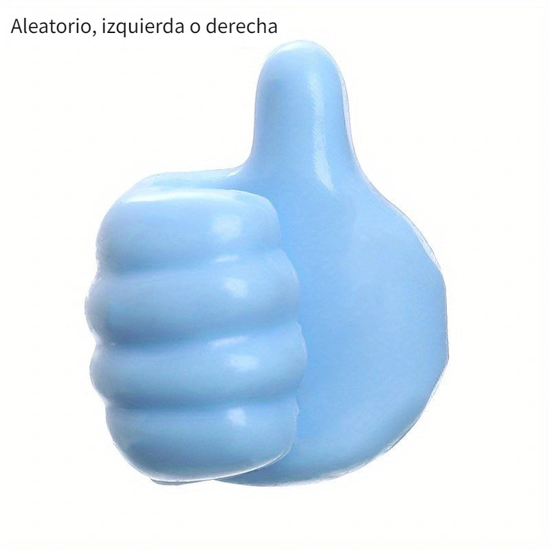 Gancho Adhesivo Creativo para Pulgar sin Rastro, Gancho Adhesivo Pequeño para Llaves, Hub de Almacenamiento de Cables de Datos, Ganchos de Utilidad