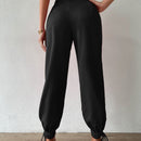 Prive pantalones conicos de talle alto bajo con cordon