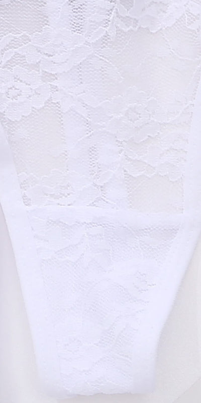 Bragas transparente con encaje