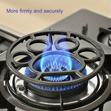 Soporte de olla de hierro fundido para gato con 7,44 pulgadas (18,49 cm), accesorio de soporte de olla para estufa de gas de hierro fundido, soporte de olla universal para cuatro a cinco garras