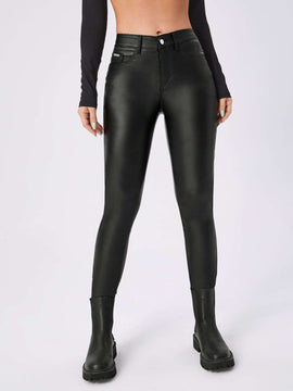 Essnce Pantalones ajustados con detalles metalicos