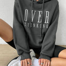 Moosta sudadera con capucha y cordon mujer, estampado "overrensando", otono