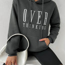 Moosta sudadera con capucha y cordon mujer, estampado "overrensando", otono