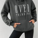 Moosta sudadera con capucha y cordon mujer, estampado "overrensando", otono