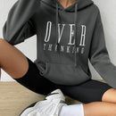 Moosta sudadera con capucha y cordon mujer, estampado "overrensando", otono