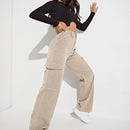 Jeans de talle alto con bolsillo lateral