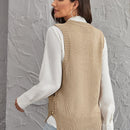 LUNE Chaleco jersey bajo con abertura con boton lateral