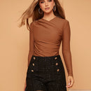 Prive Shorts de doble botonadura de talle alto