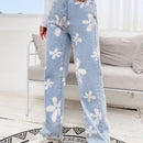 Jeans de pierna recta con estampado floral
