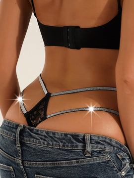 Encaje Brillo Cinta Ropa Interior Panty